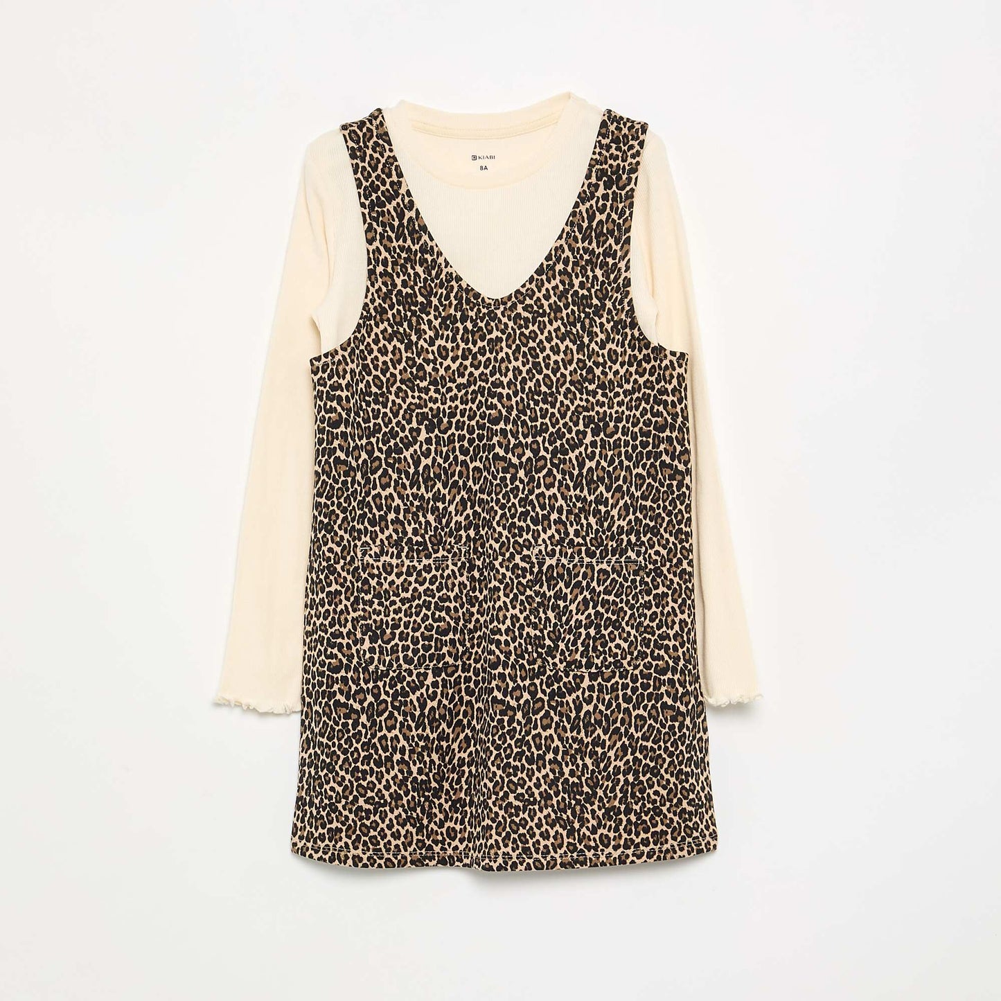 2-piece set - Dress + Long-sleeved T-shirt BEIGE