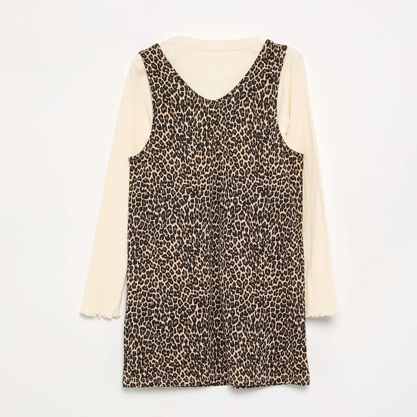 2-piece set - Dress + Long-sleeved T-shirt BEIGE