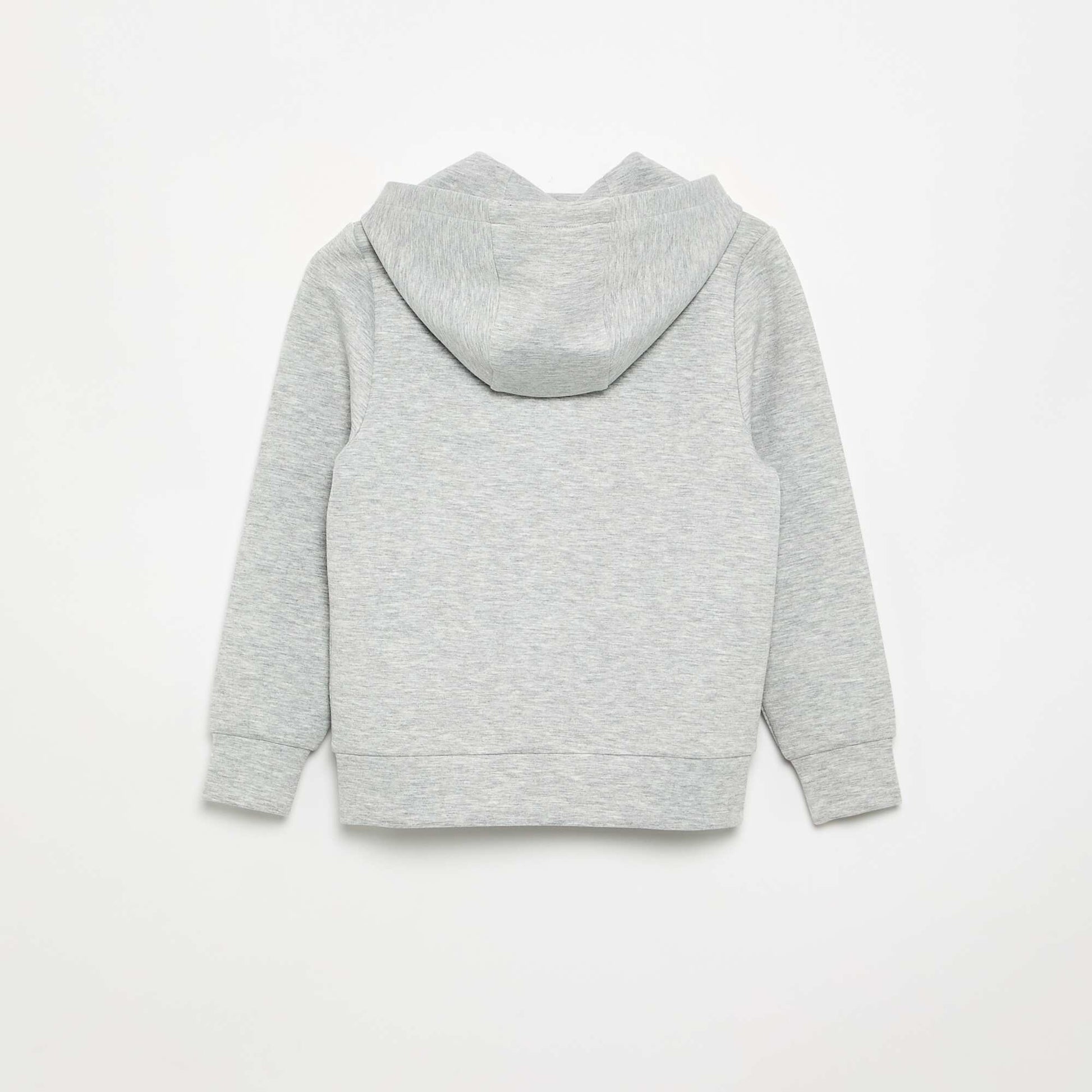 Zipped Hooded Sweatshirt with 2 Zip Pockets GREY
