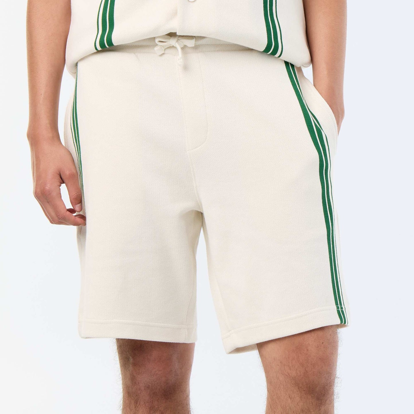 Heavy-Knit Bermuda Shorts BEIGE
