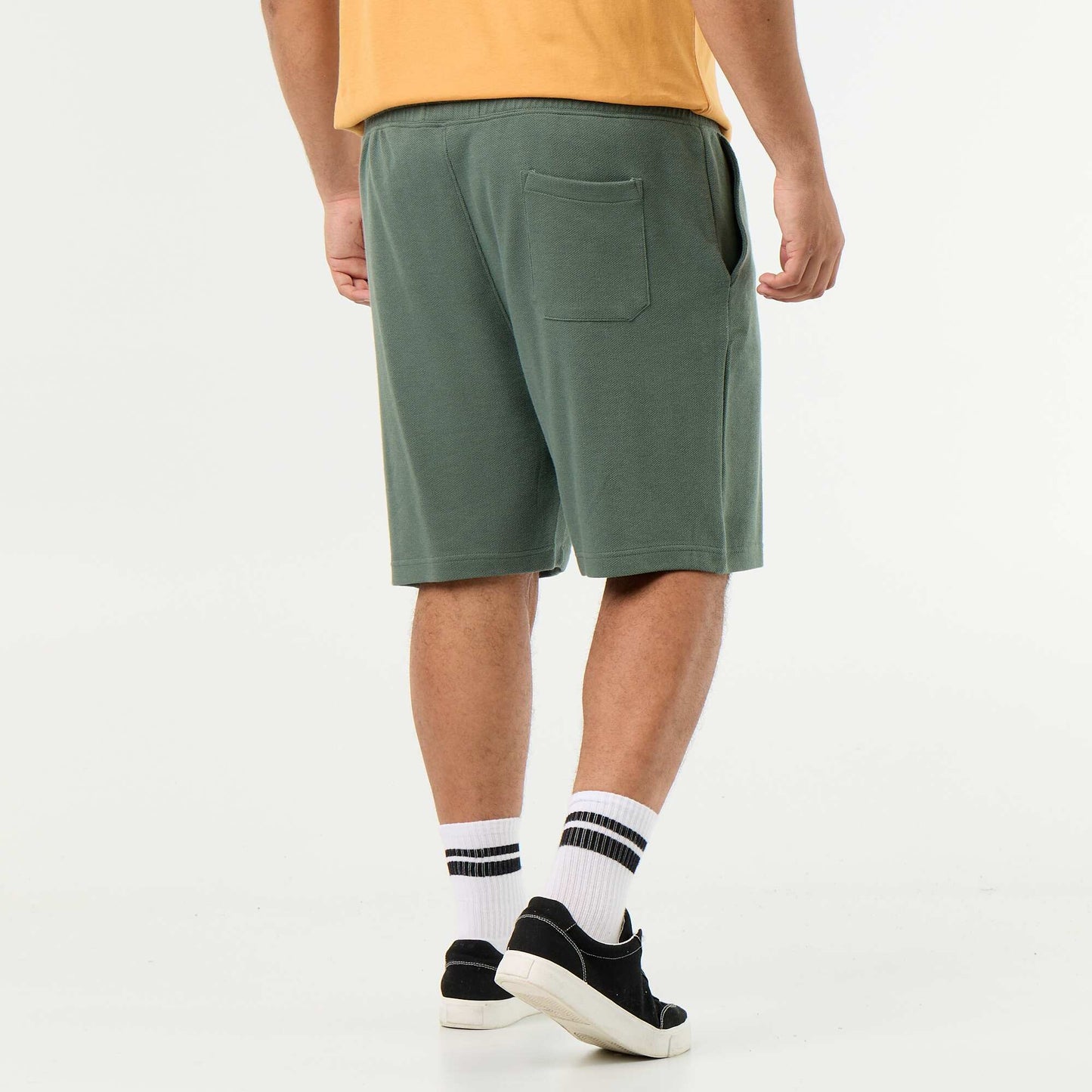 Chino Bermuda Shorts with Elasticated Waist GREEN