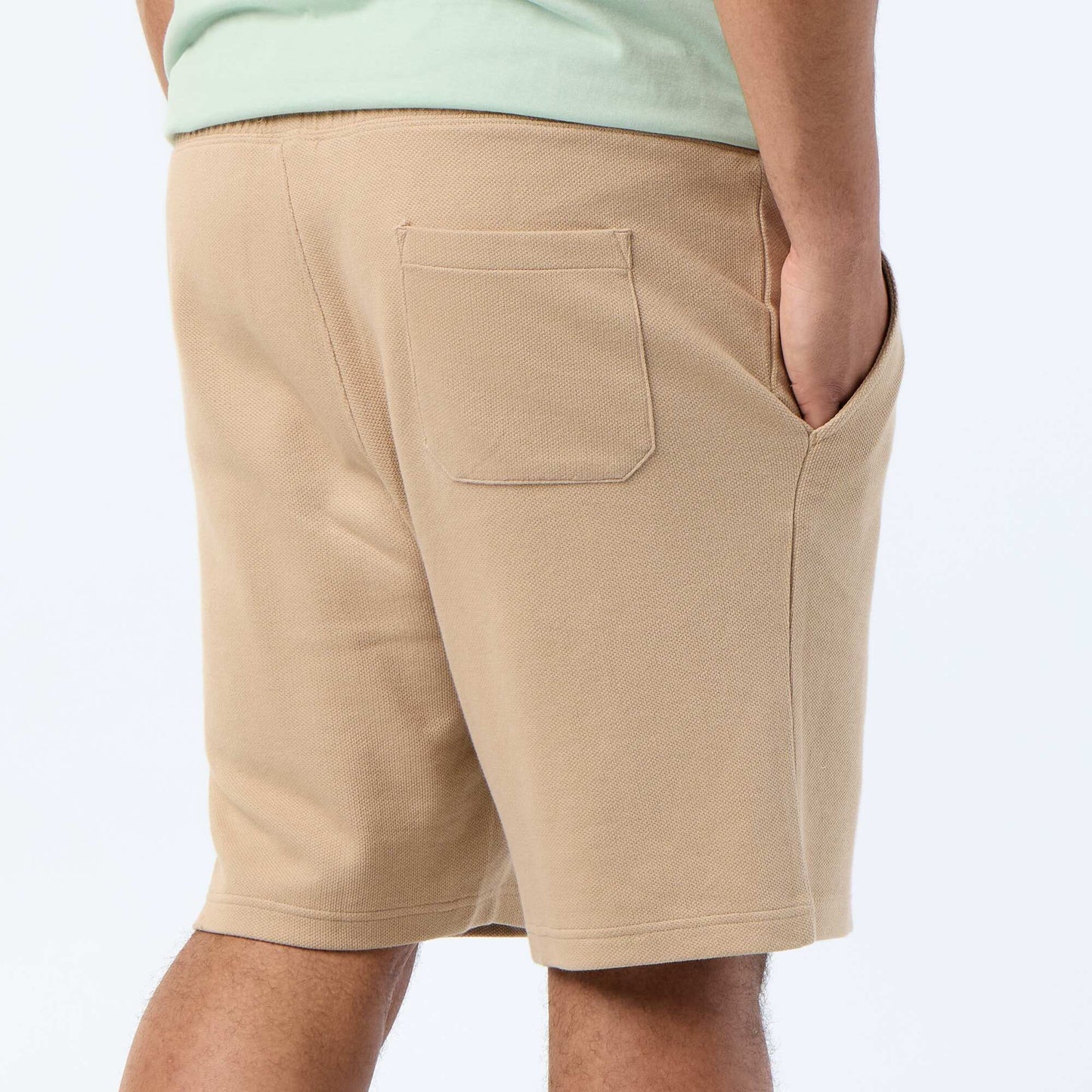 Elasticated Waist Chino Bermuda Shorts BEIGE
