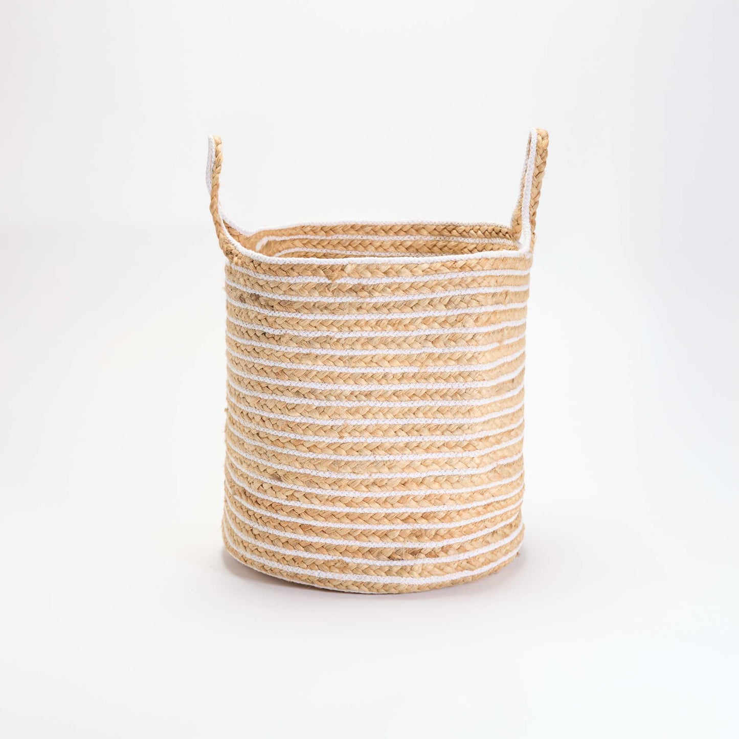 Laundry basket with handles WHITE