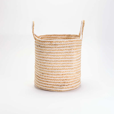 Laundry basket with handles WHITE