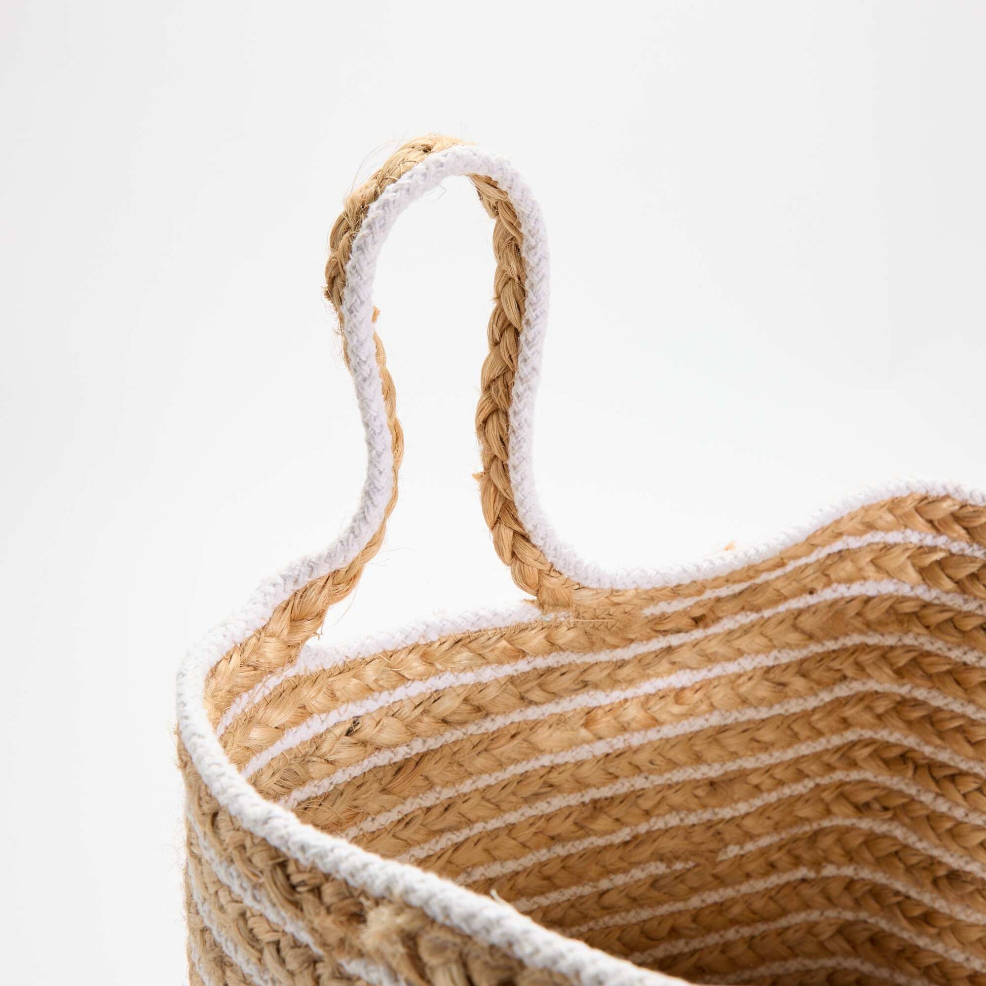 Laundry basket with handles WHITE
