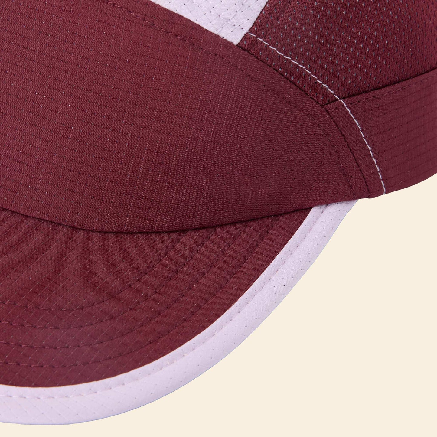 Running cap with soft brim RED