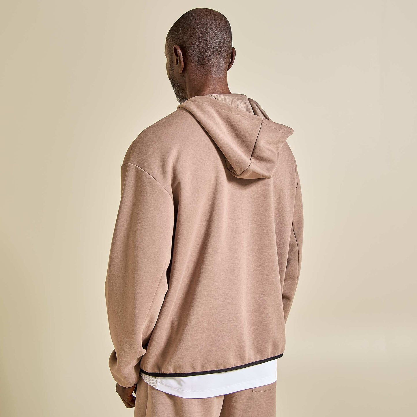 Zip-Up Sports Sweatshirt BEIGE