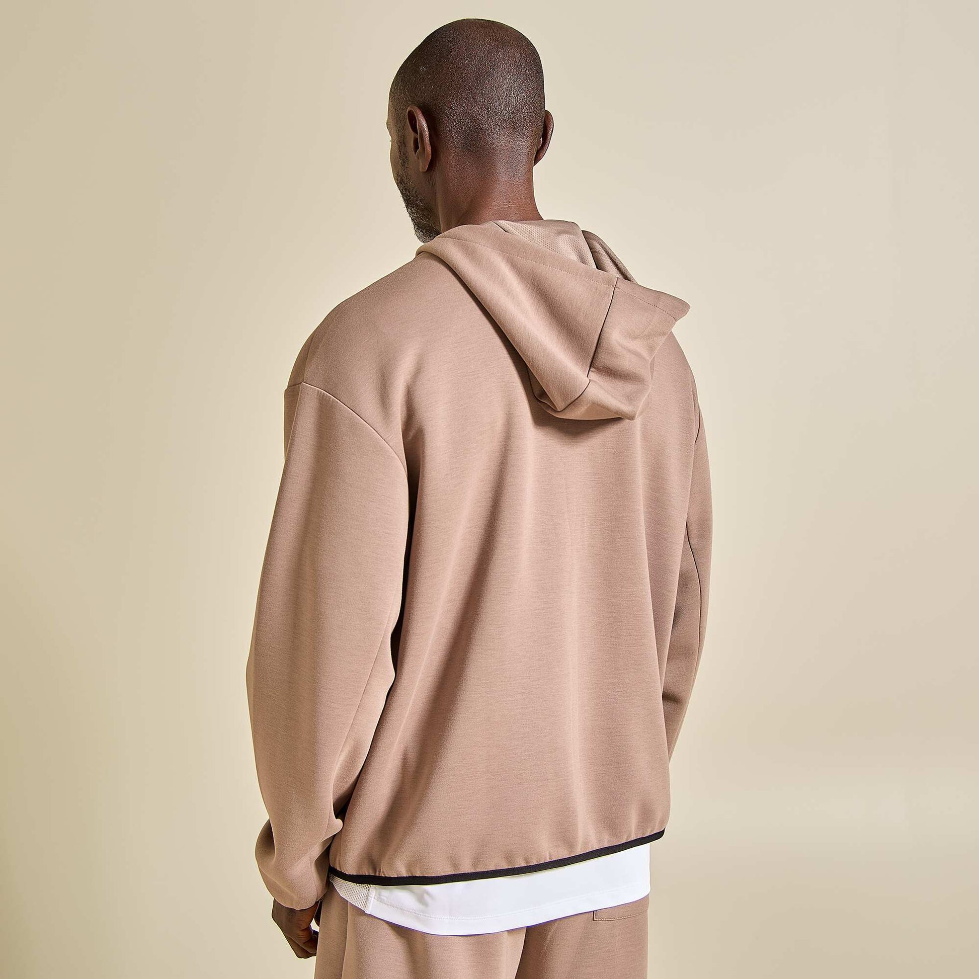 Zip-Up Sports Sweatshirt BEIGE