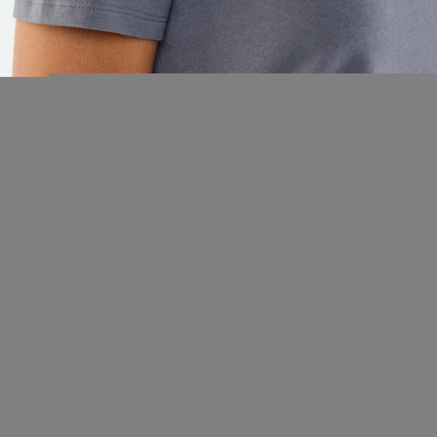 Asymmetric Short-Sleeved T-Shirt GREY