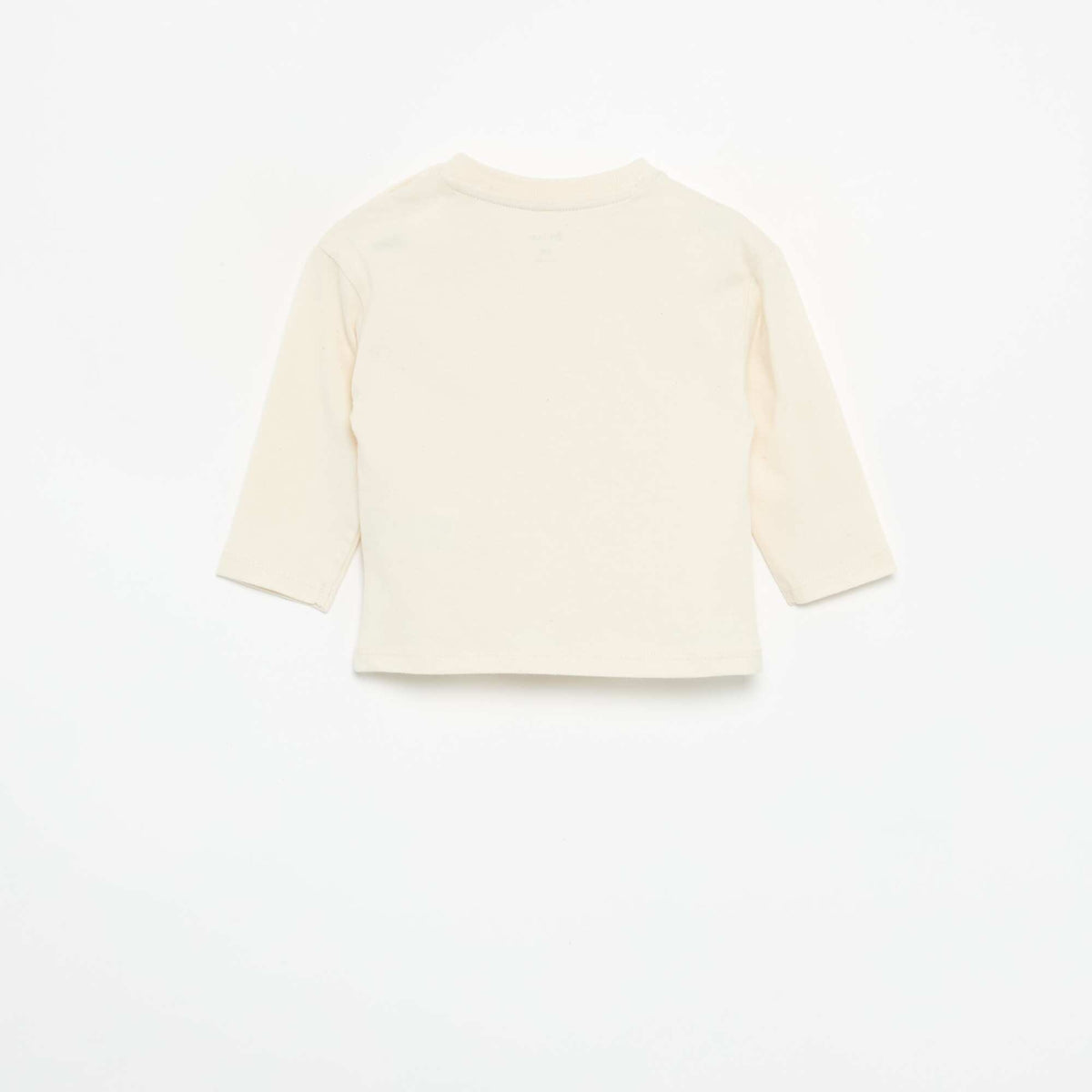 Long-sleeved T-shirt with fun pocket WHITE