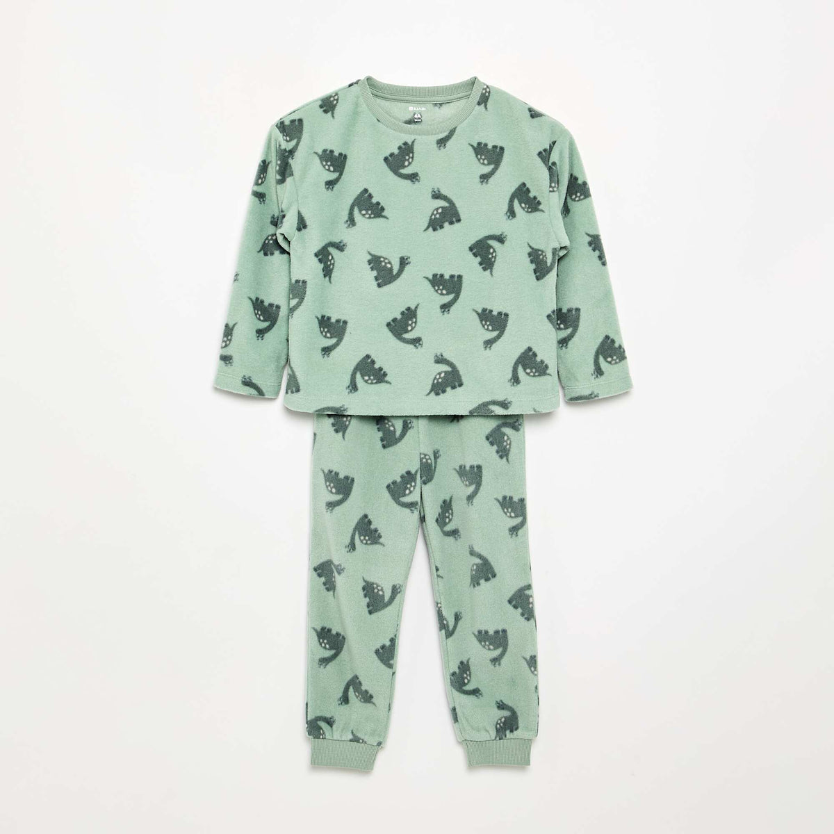 2-piece fleece pyjamas GREEN