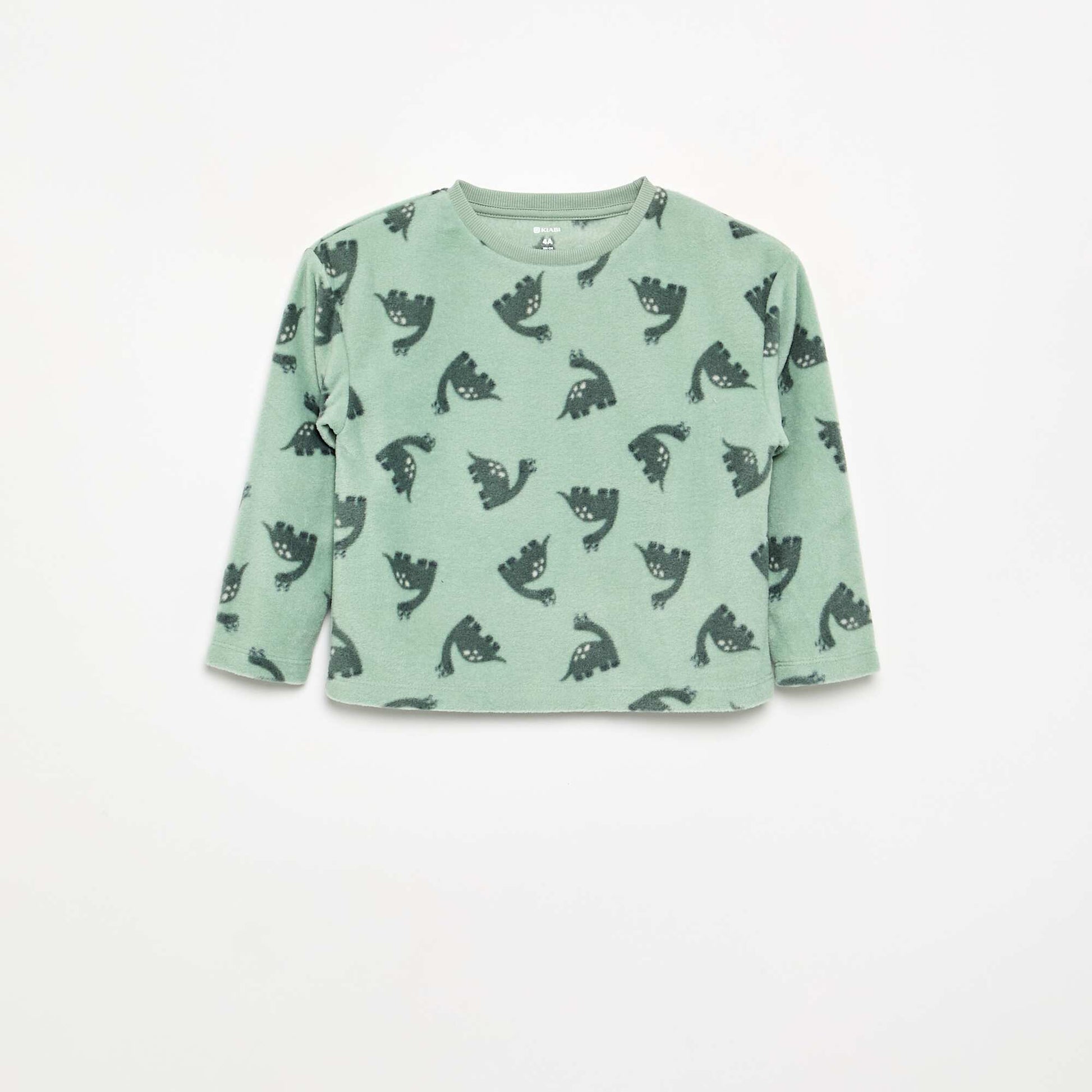 2-piece fleece pyjamas GREEN
