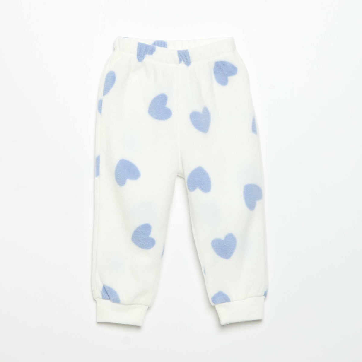 2-piece fleece pyjamas WHITE
