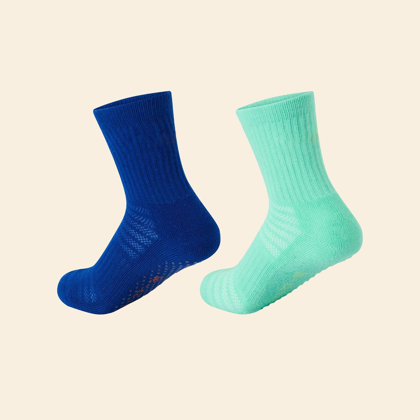 Pack of 2 pairs of anti-slip socks GREEN