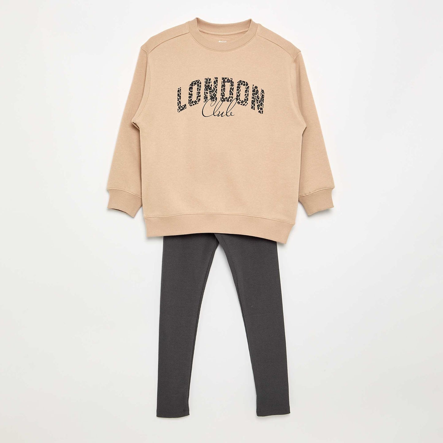 2-Piece Sweatshirt and Leggings Set BEIGE