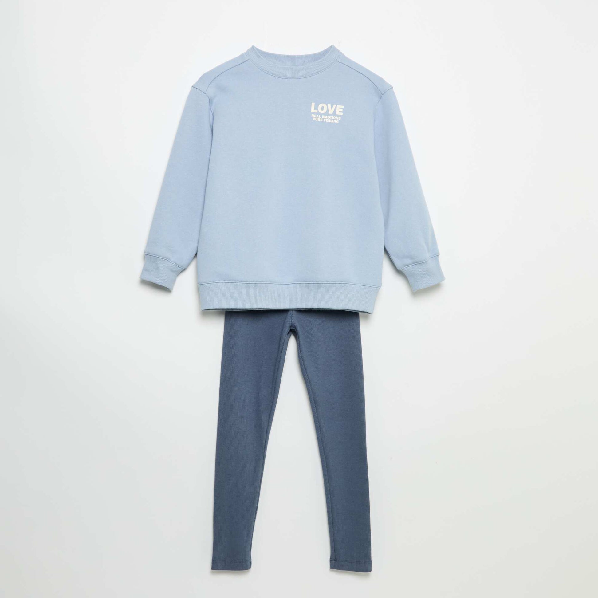 2-Piece Sweatshirt and Leggings Set BLUE