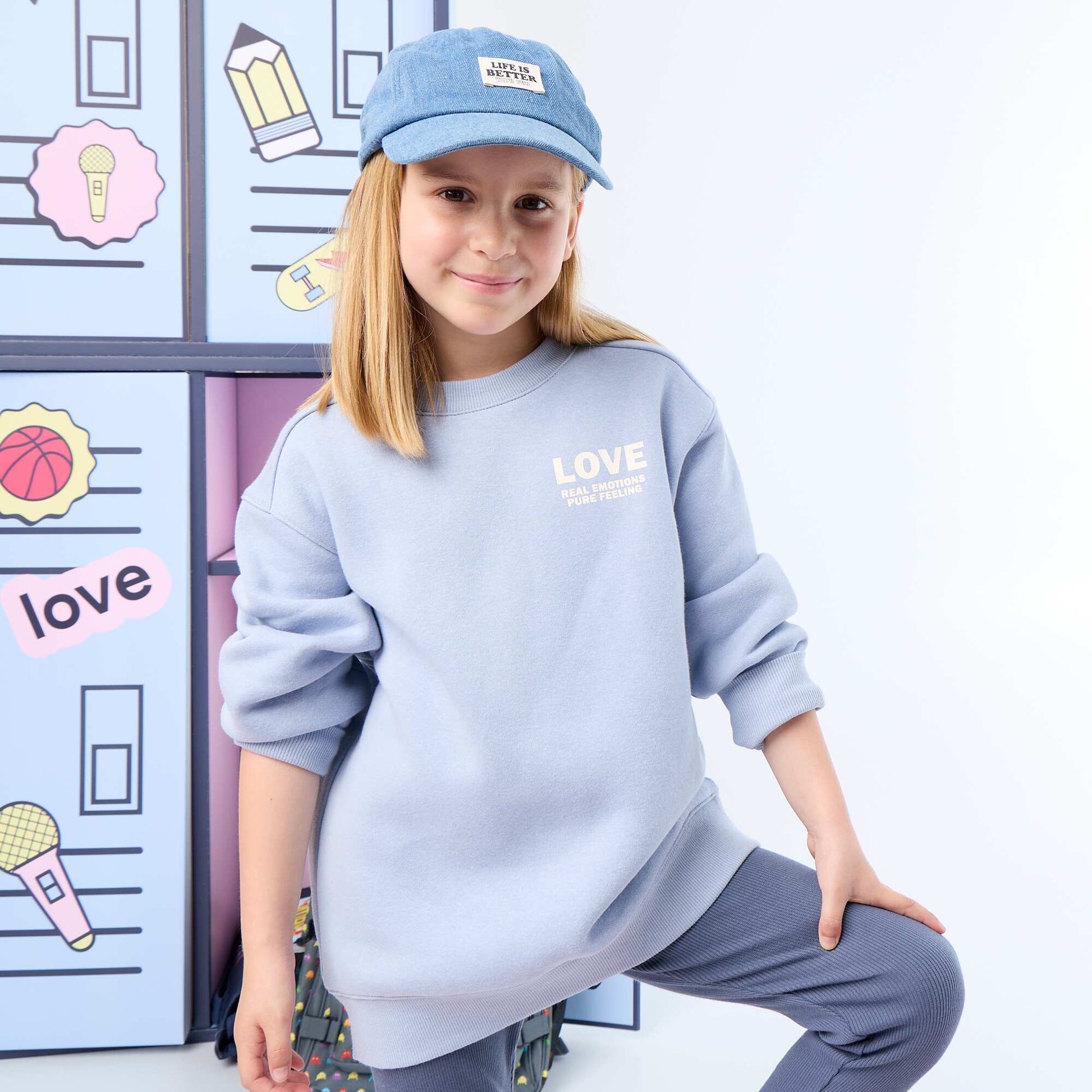 2-Piece Sweatshirt and Leggings Set BLUE