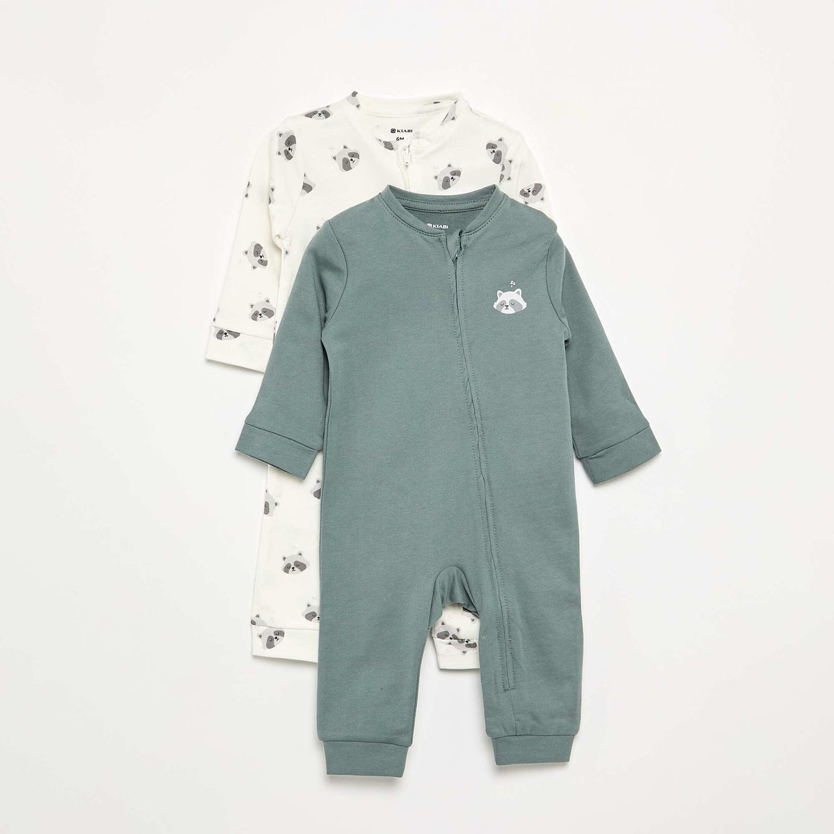 Pack of 2 Cotton Sleepsuits BLUE