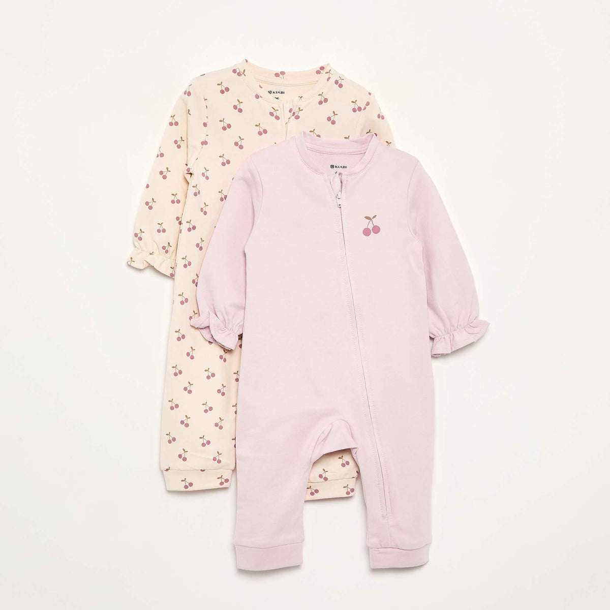 Pack of 2 Cotton Sleepsuits PINK