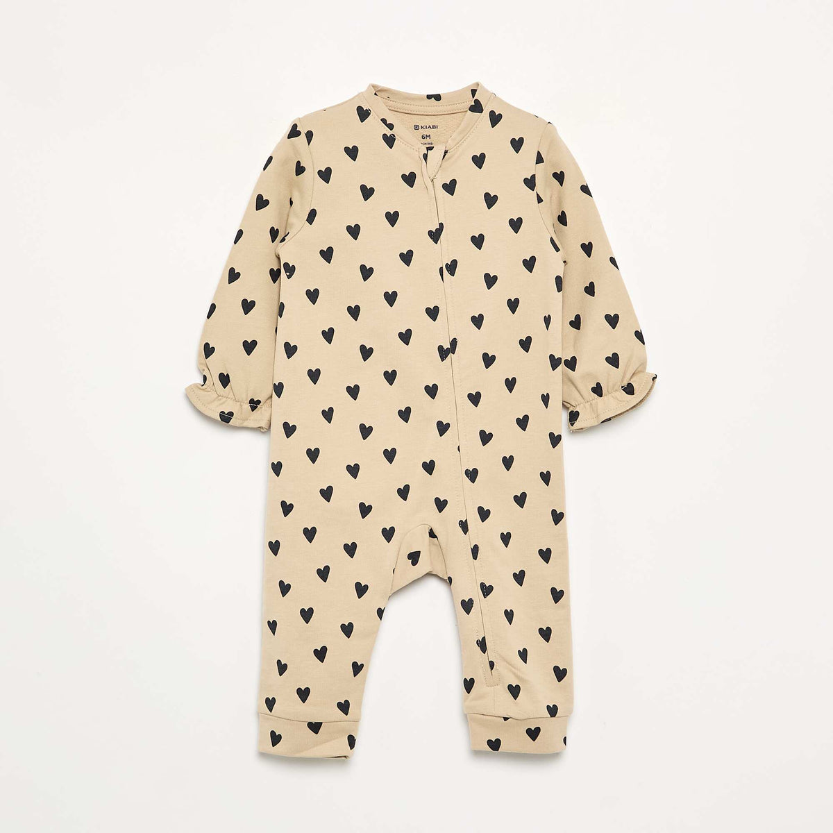 Pack of 2 Cotton Sleepsuits BEIGE