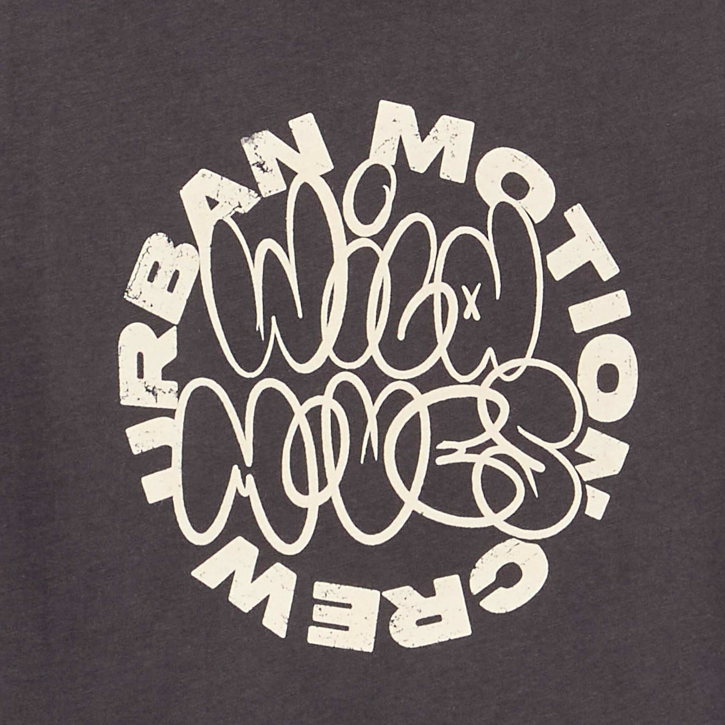 Long-sleeved printed T-shirt GREY