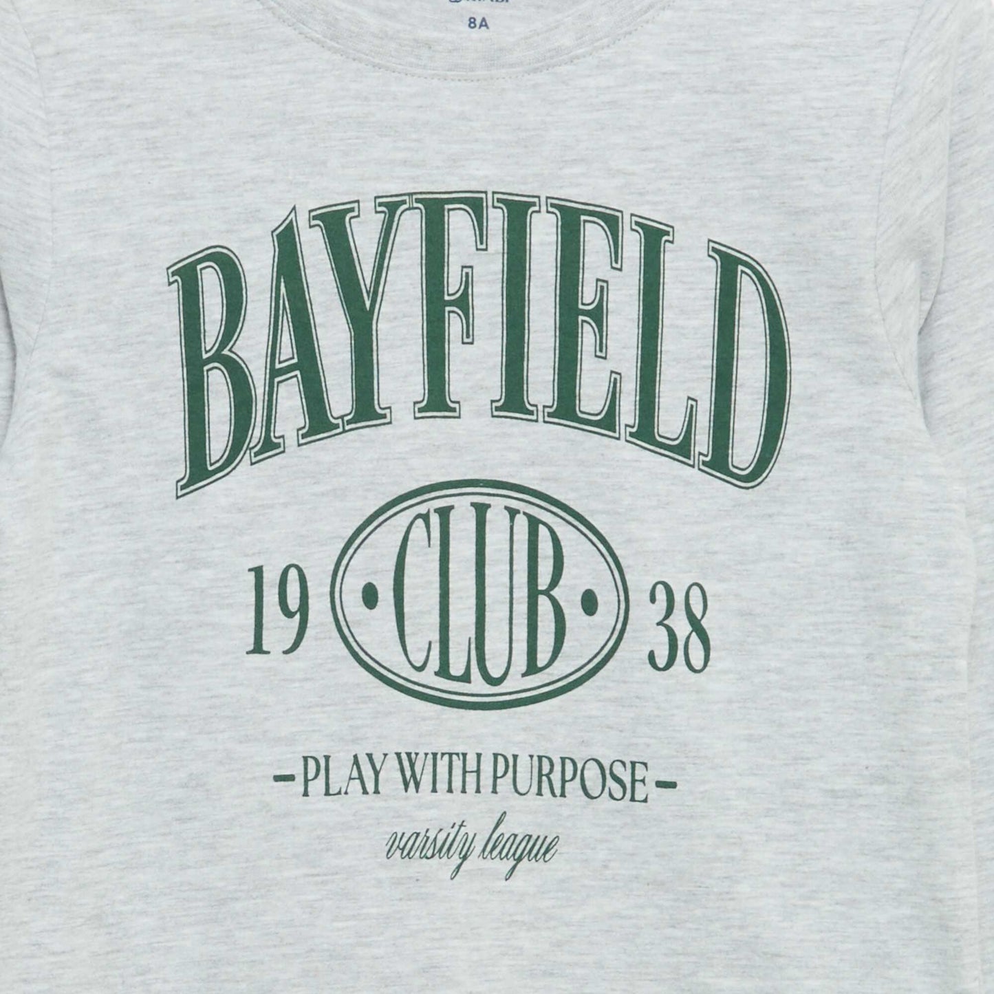 Printed long-sleeved T-shirt GREY