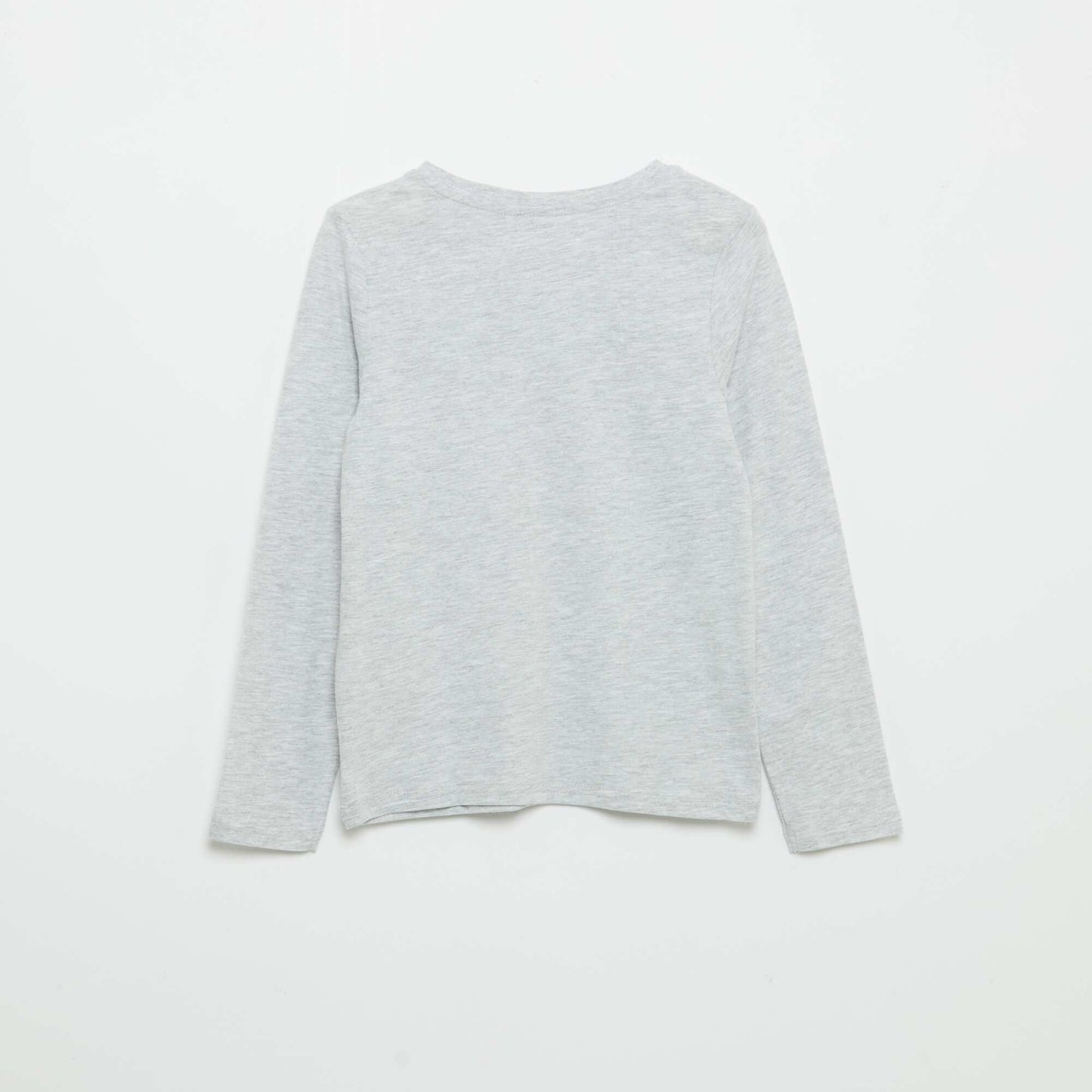 Printed long-sleeved T-shirt GREY