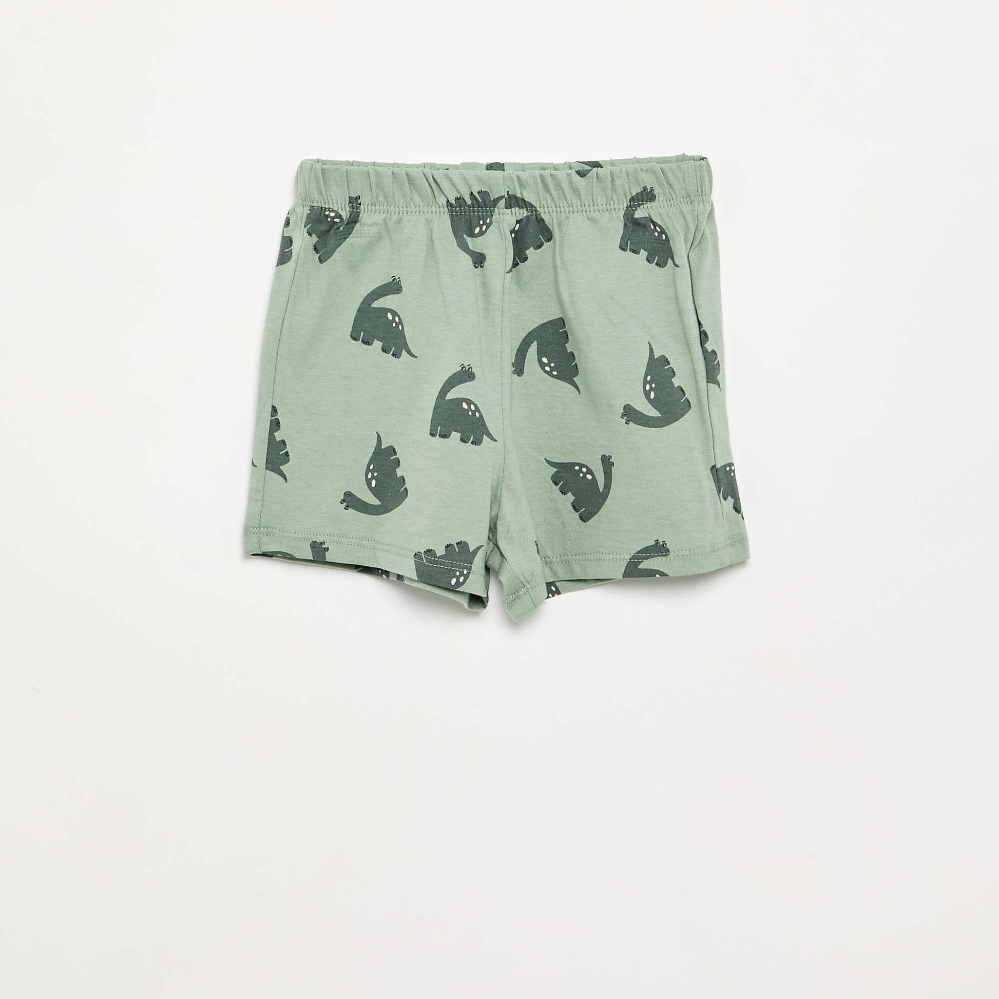 2-piece pajamas - T-shirt + shorts GREEN
