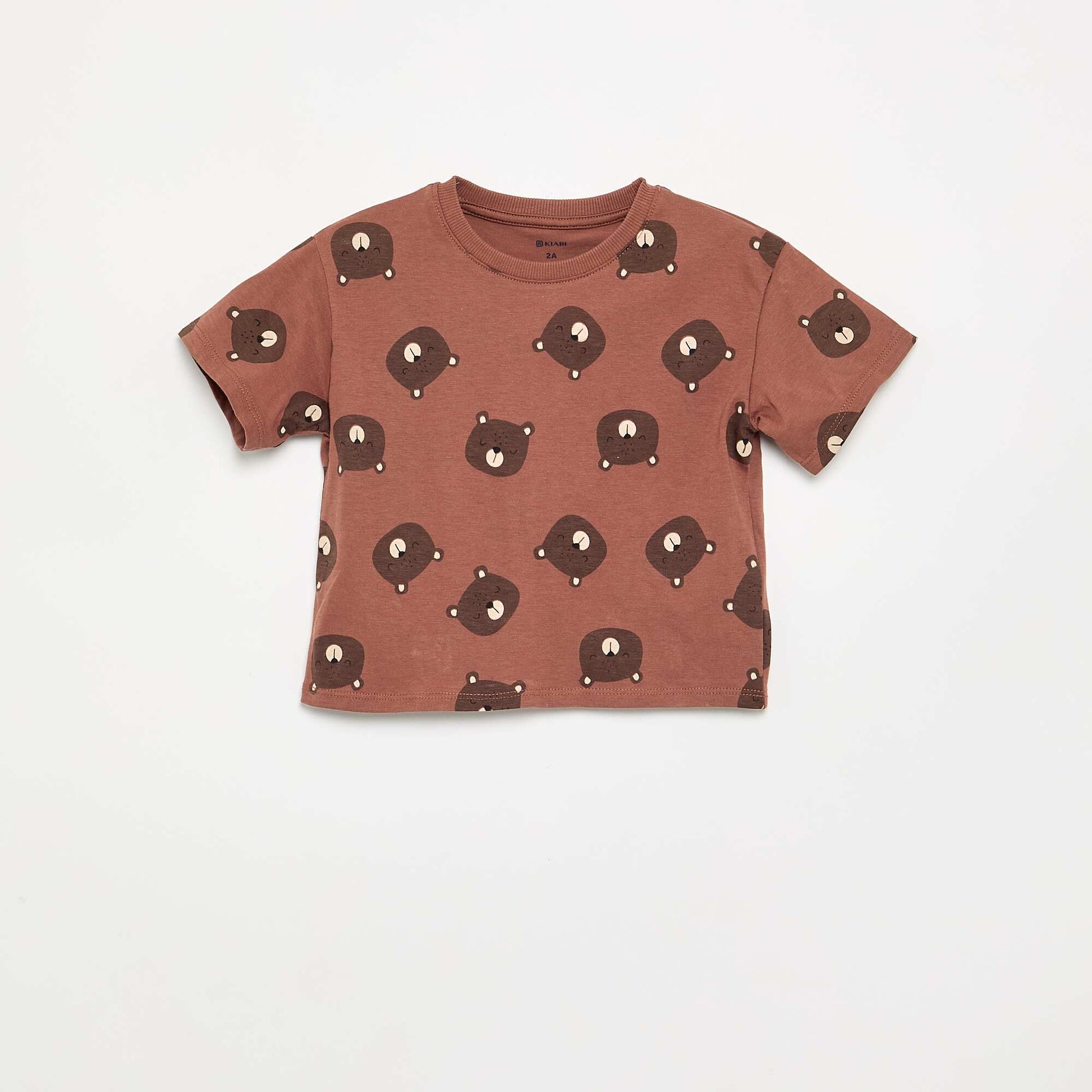 2-piece pajamas - T-shirt + shorts BROWN