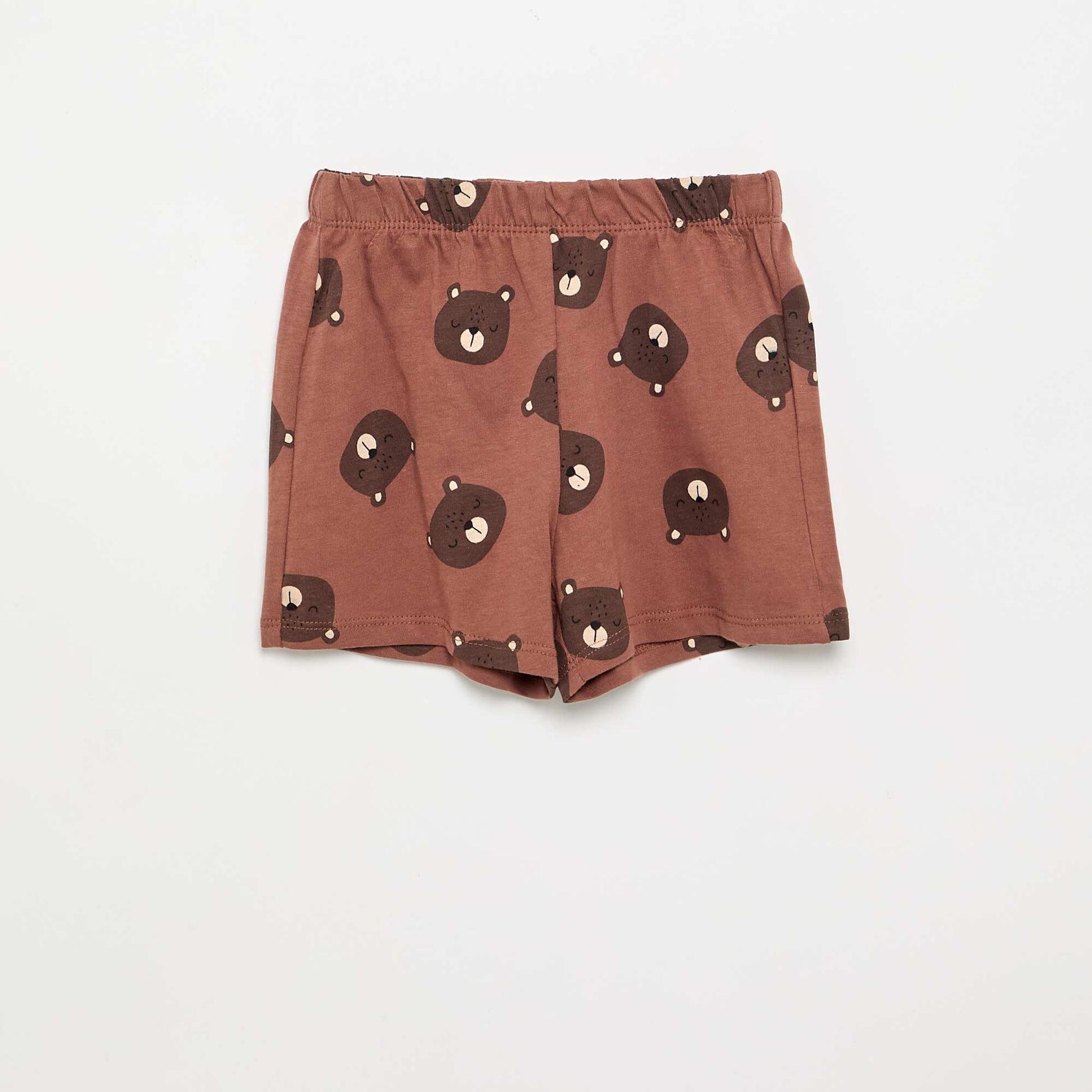 2-piece pajamas - T-shirt + shorts BROWN