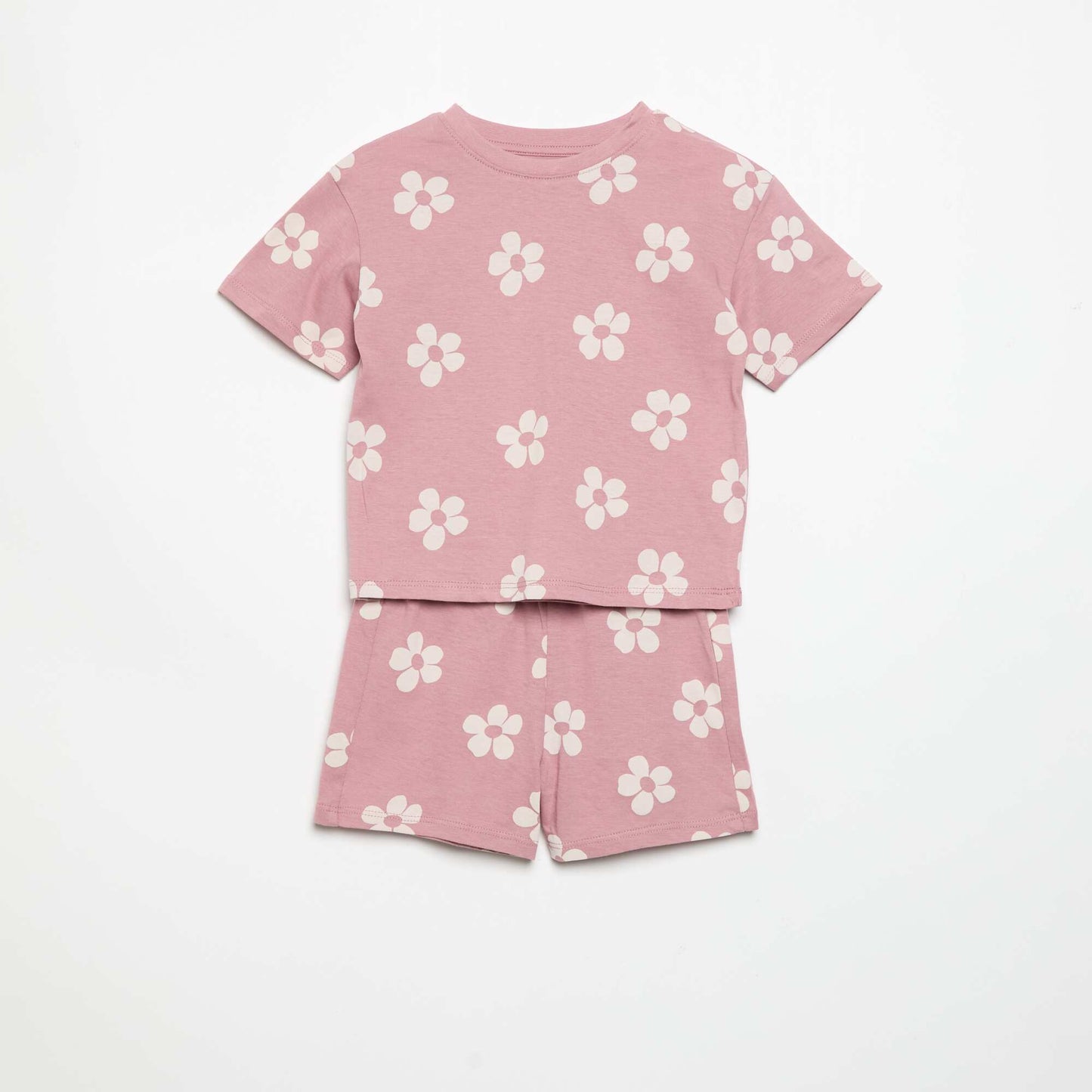 Printed jersey 2-piece short pyjamas PINK