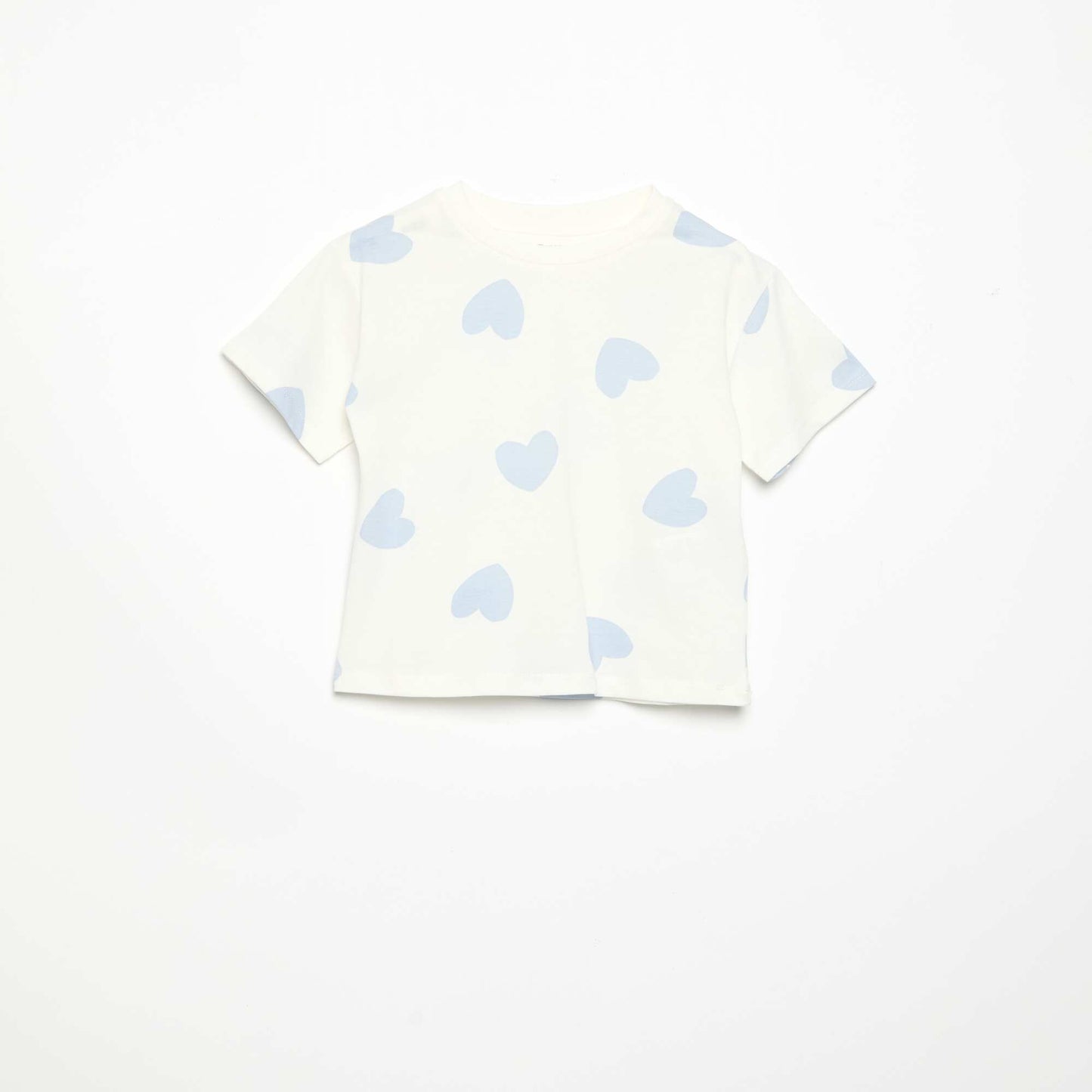 Printed jersey 2-piece short pyjamas WHITE