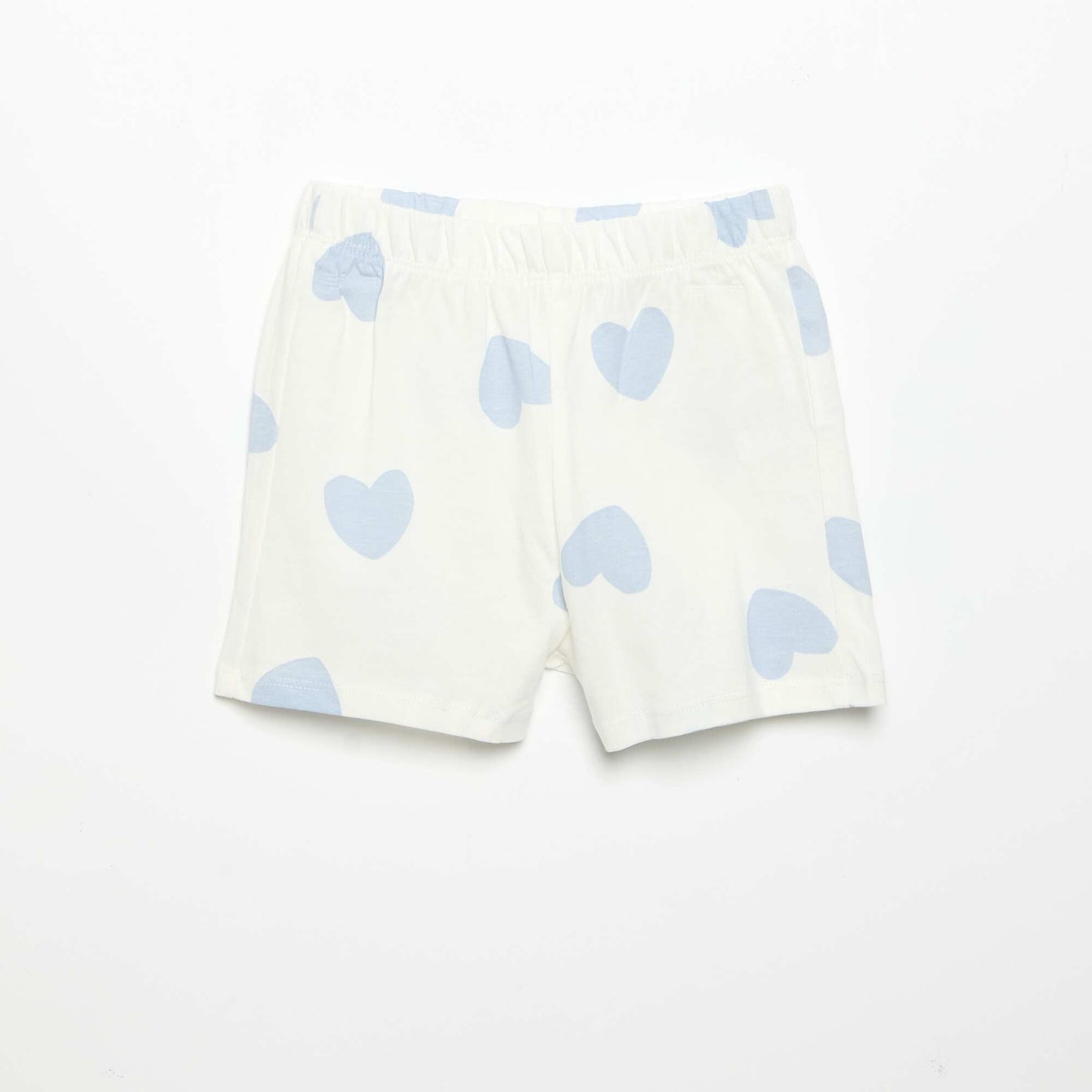 Printed jersey 2-piece short pyjamas WHITE