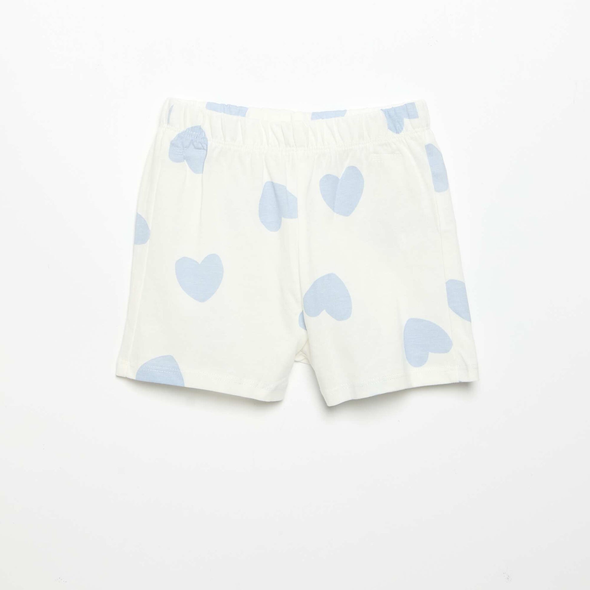 Printed jersey 2-piece short pyjamas WHITE
