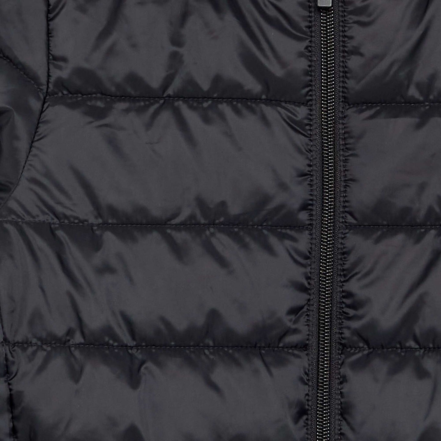 Lightweight hooded puffer jacket BLACK