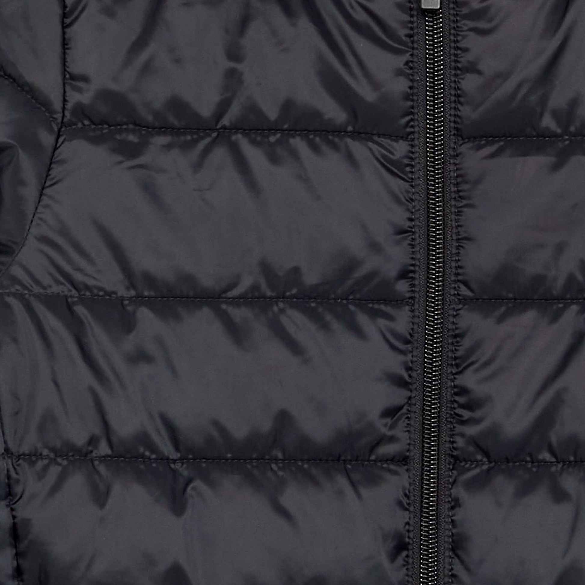 Lightweight hooded puffer jacket BLACK