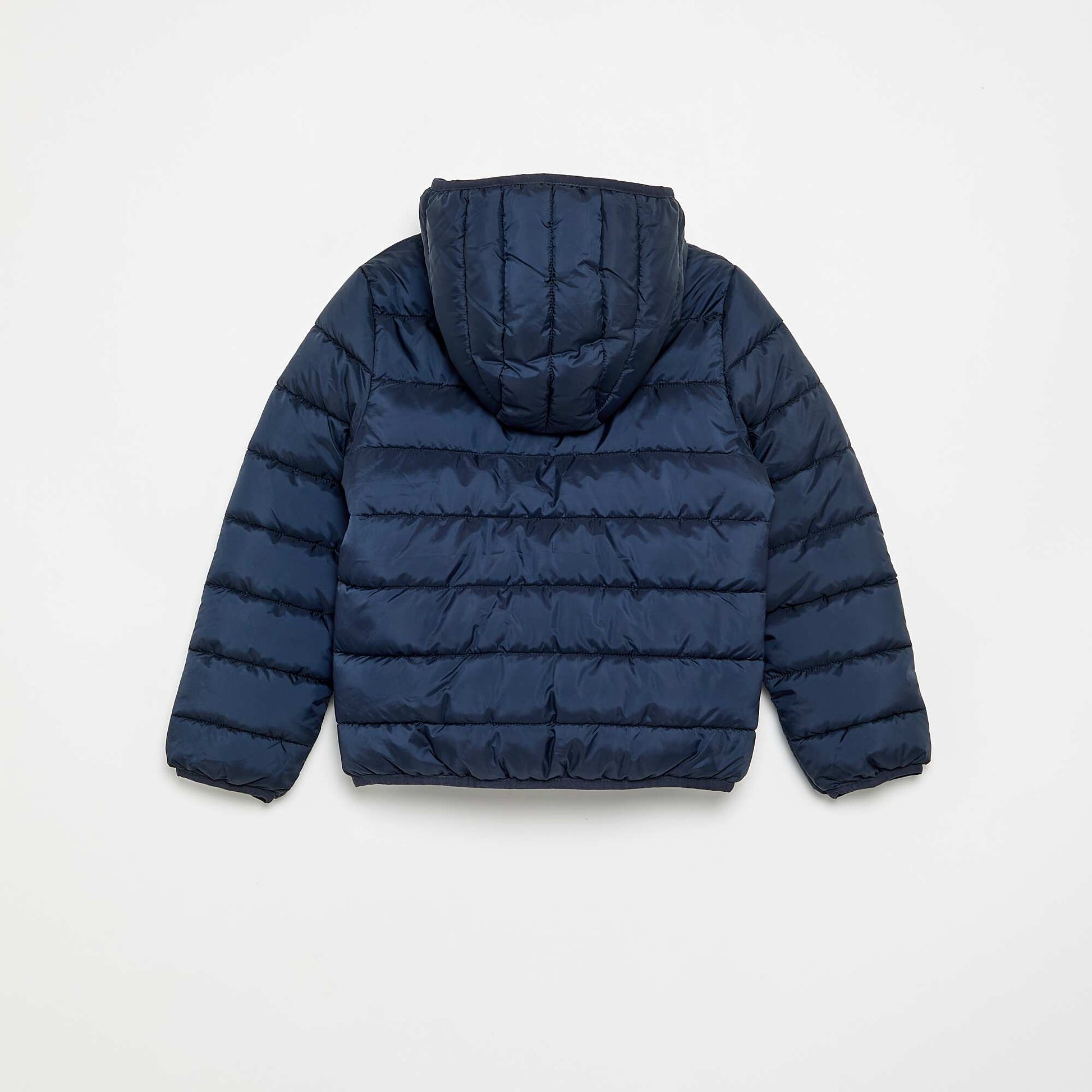 Lightweight hooded puffer jacket BLUE