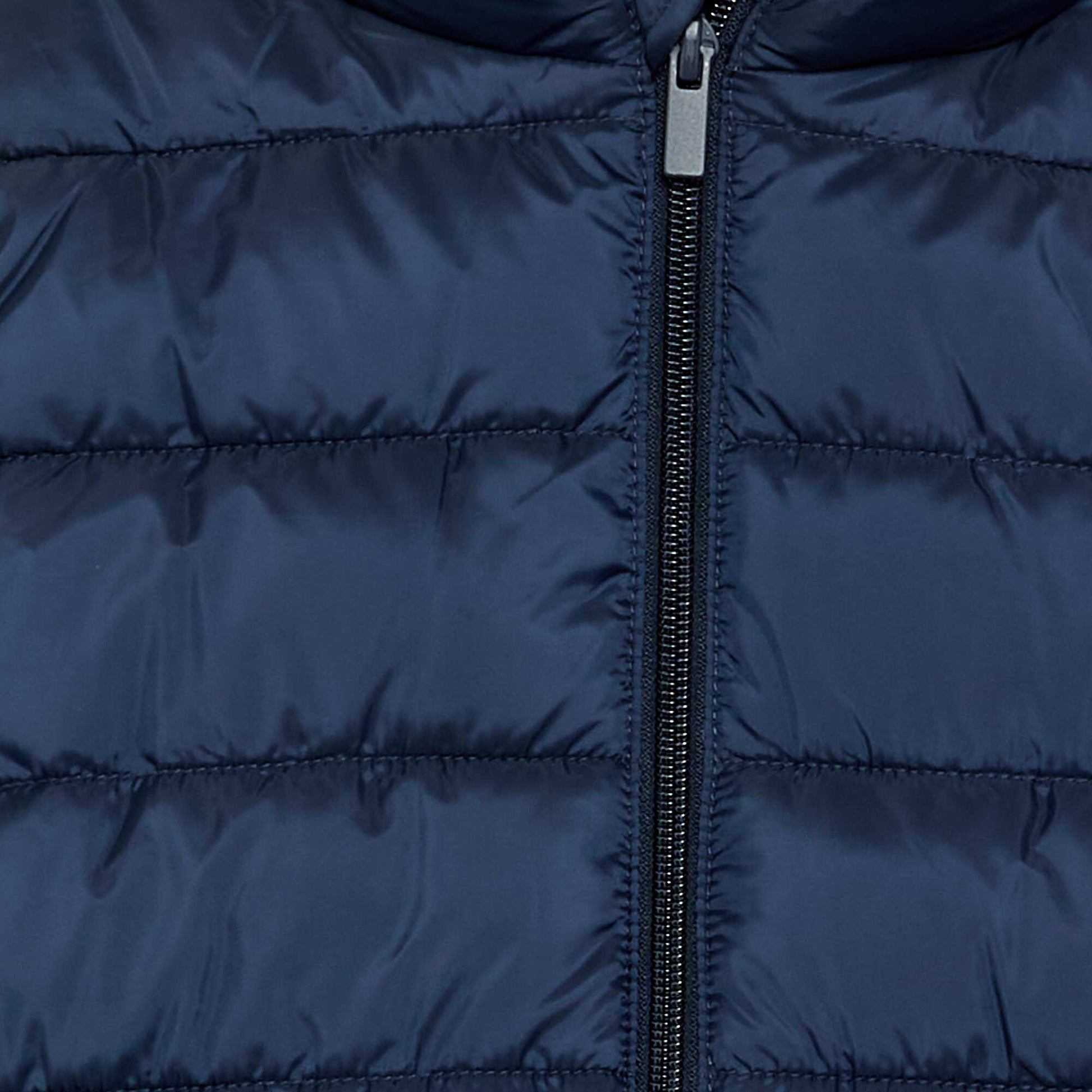 Lightweight hooded puffer jacket BLUE