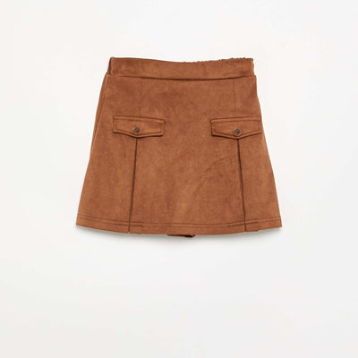 Suedette Skort BROWN