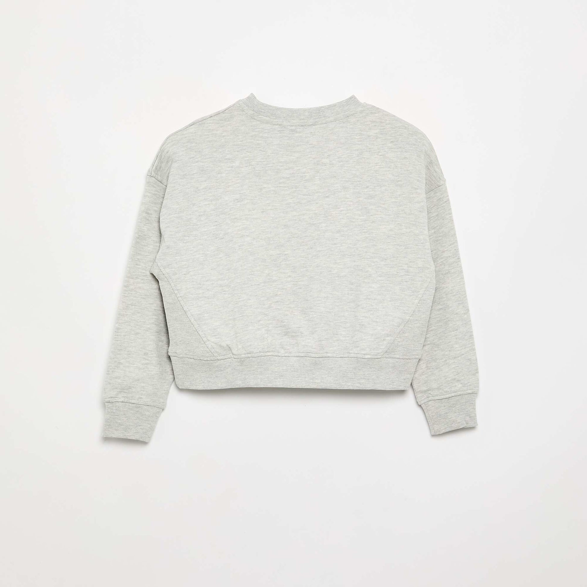 Sweatshirt with rhinestone stars GREY