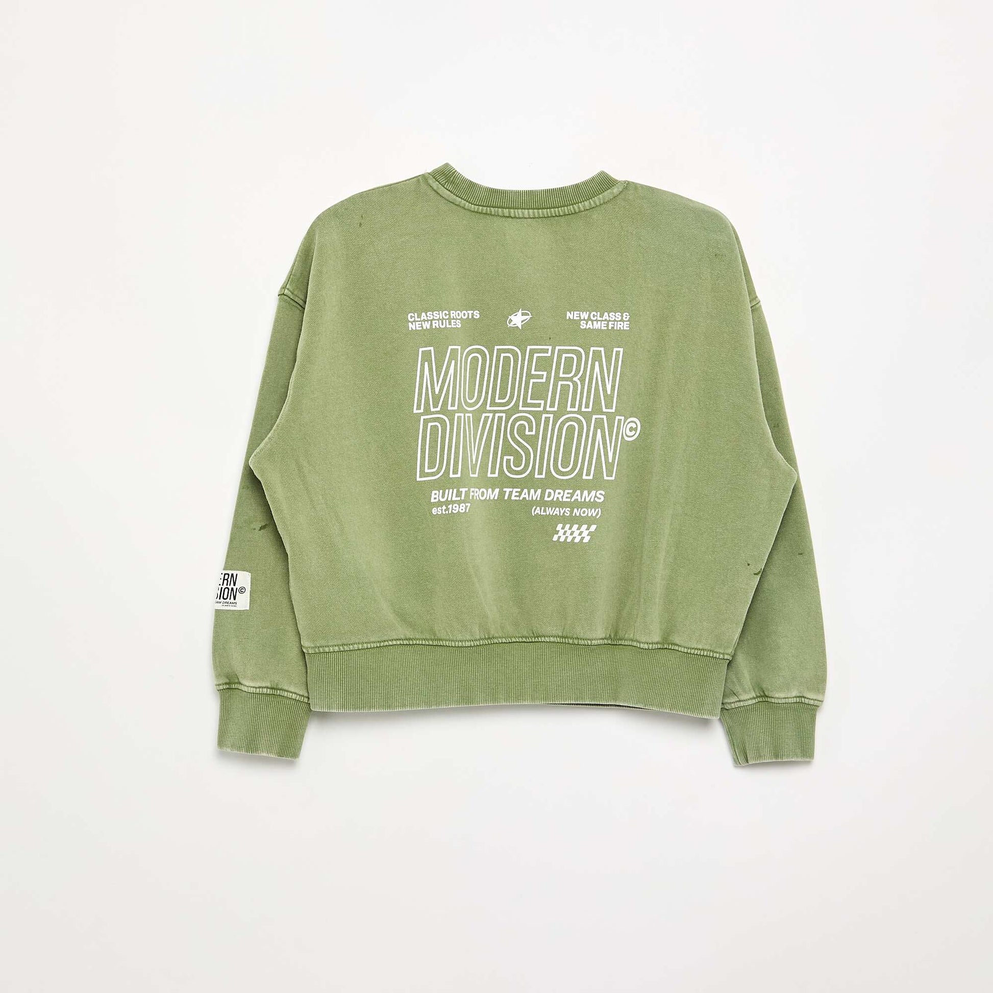 Printed French Terry Sweatshirt KHAKI