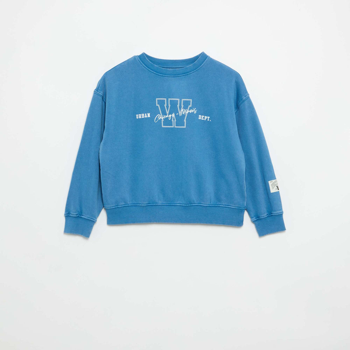 Printed French Terry Sweatshirt BLUE