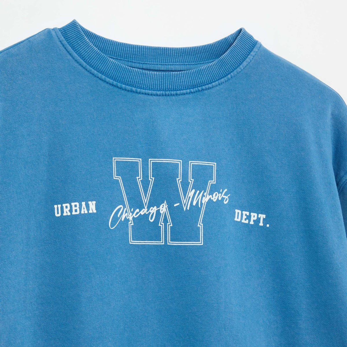 Printed French Terry Sweatshirt BLUE