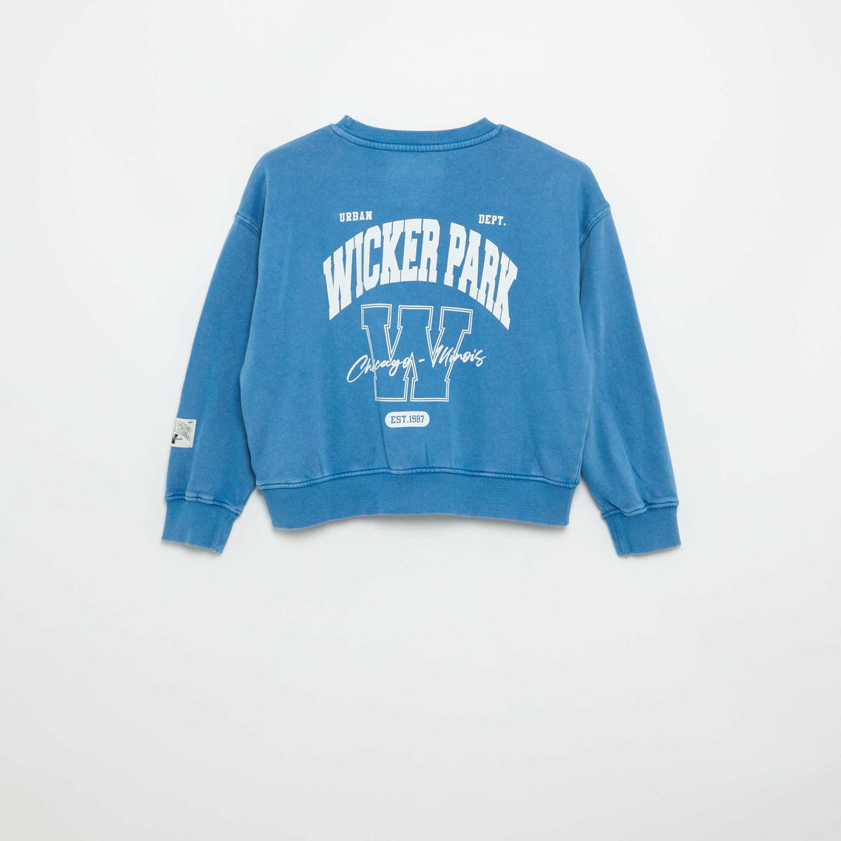 Printed French Terry Sweatshirt BLUE