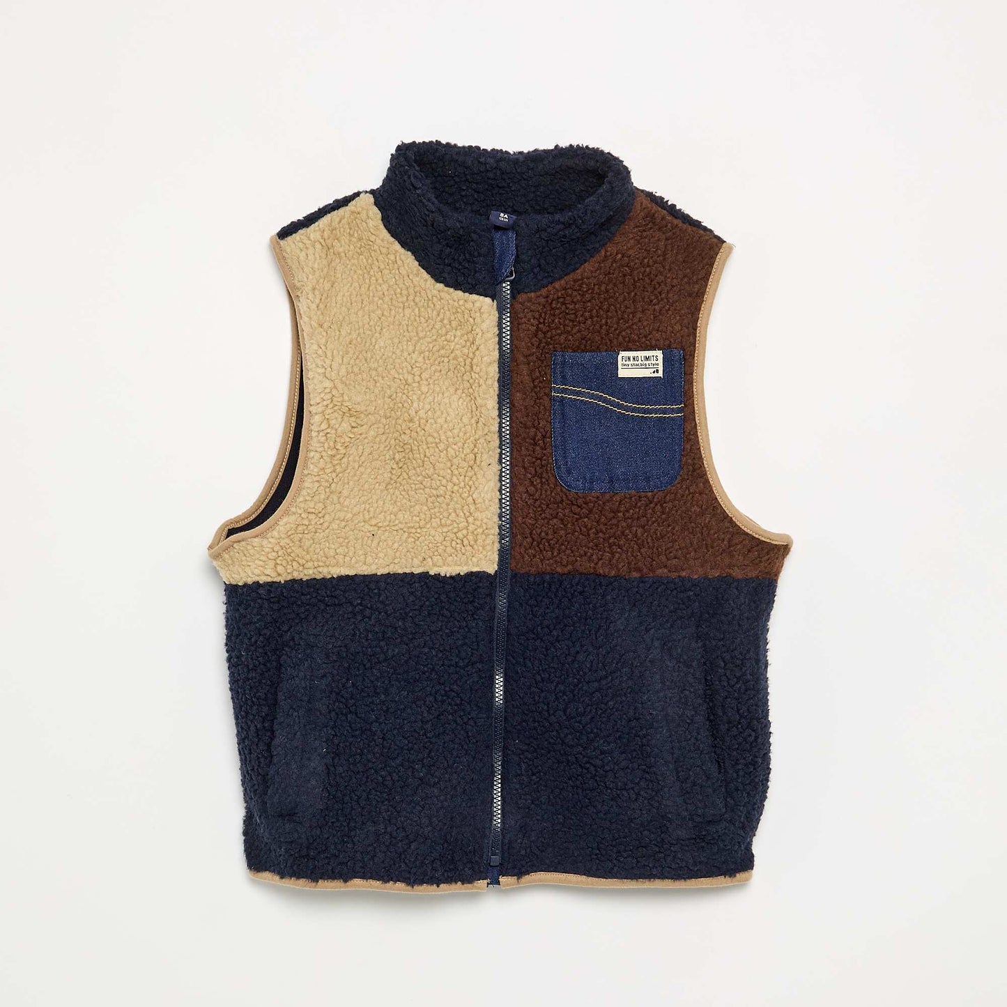 Sleeveless Faux Sheepskin Gilet BROWN