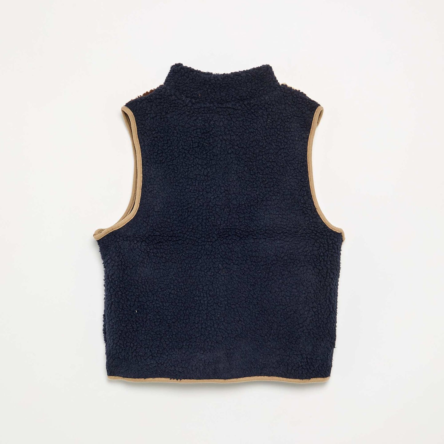 Sleeveless Faux Sheepskin Gilet BROWN