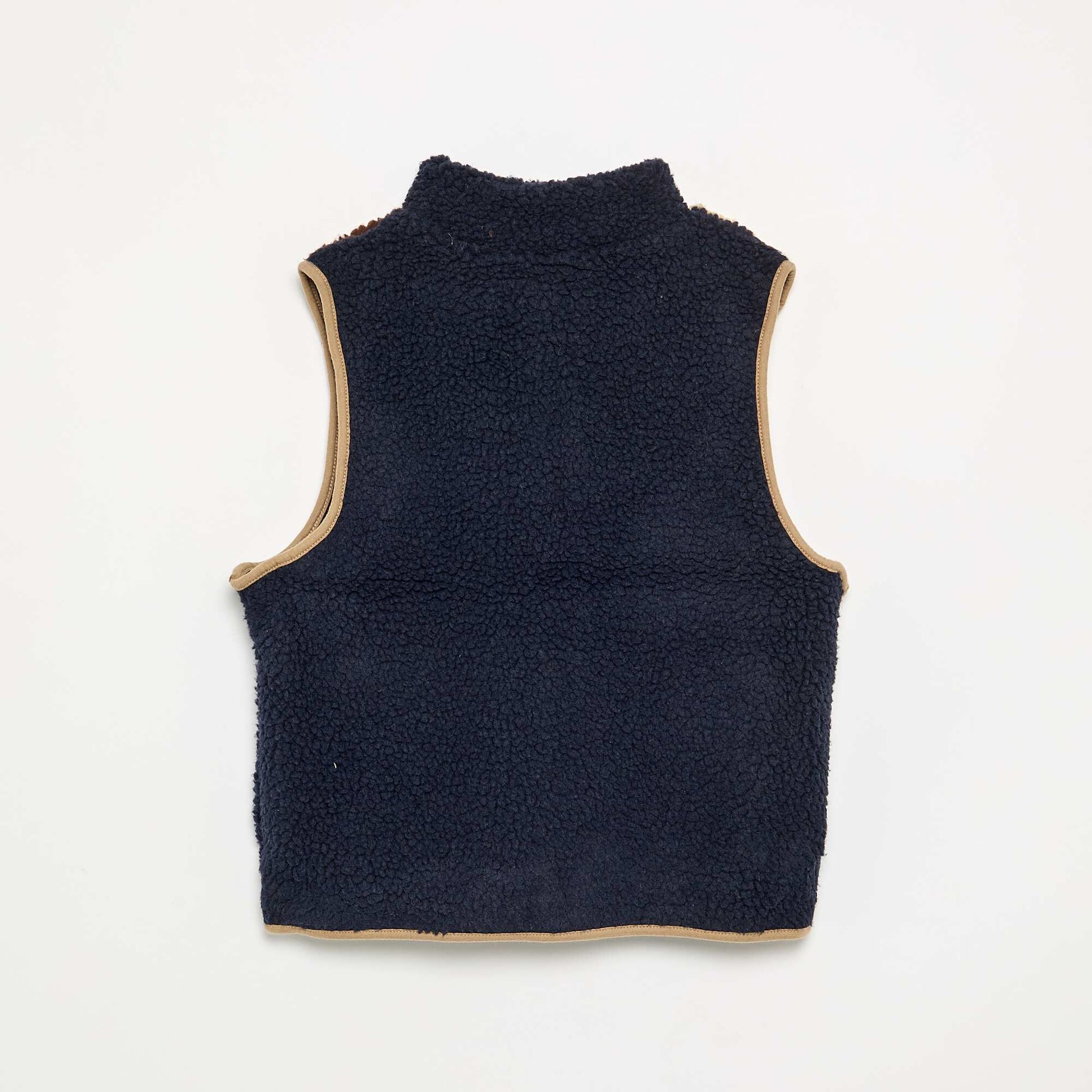 Sleeveless Faux Sheepskin Gilet BROWN
