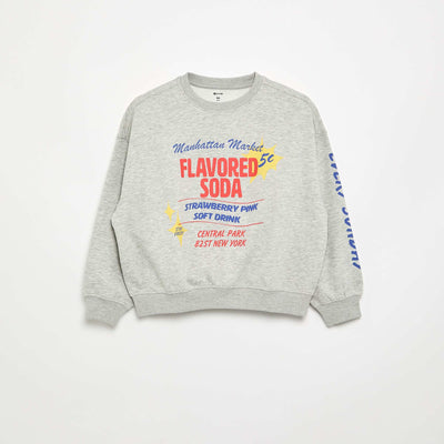 Loose-fit Printed Sweatshirt GREY