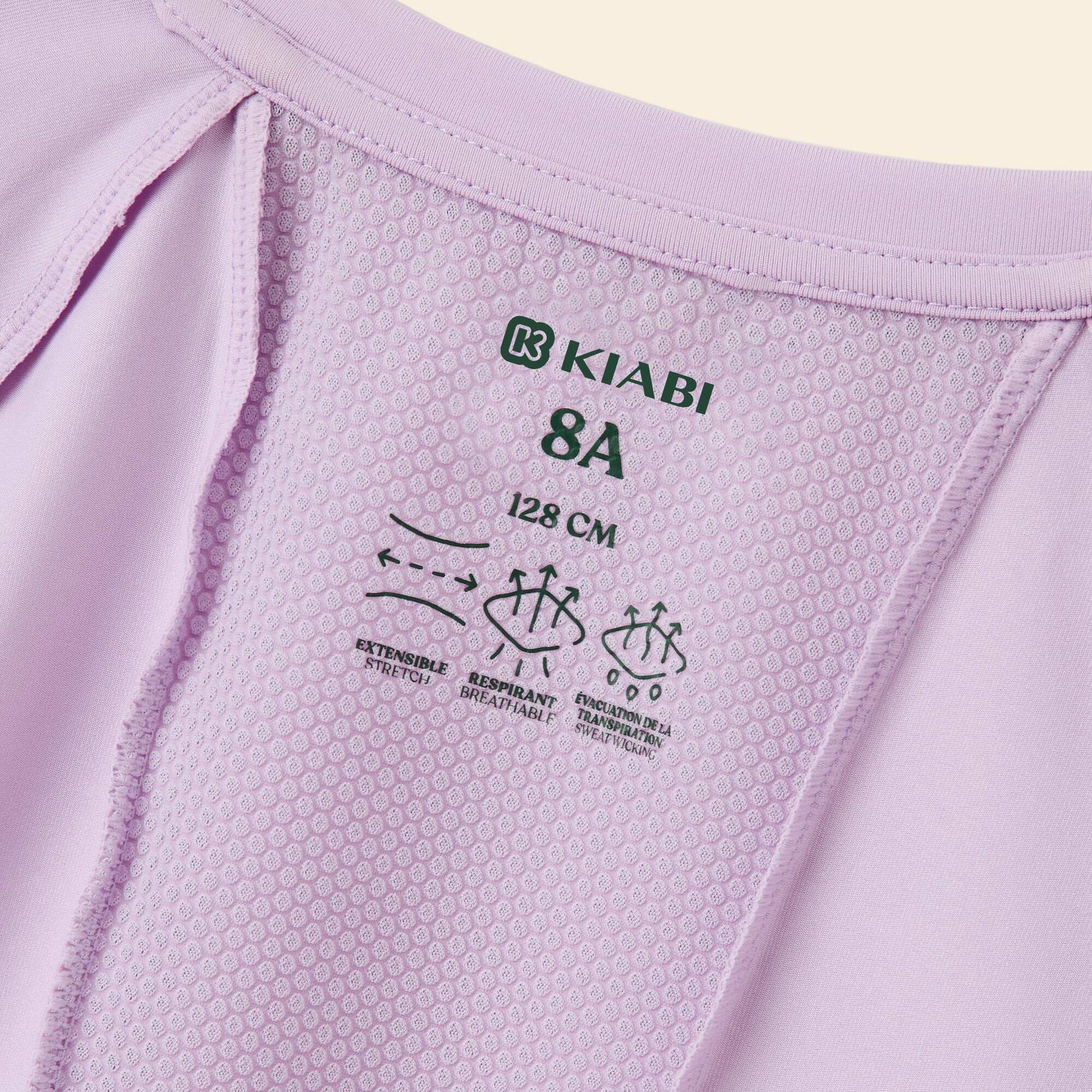 Flowy Short-Sleeved Sports T-Shirt PURPLE