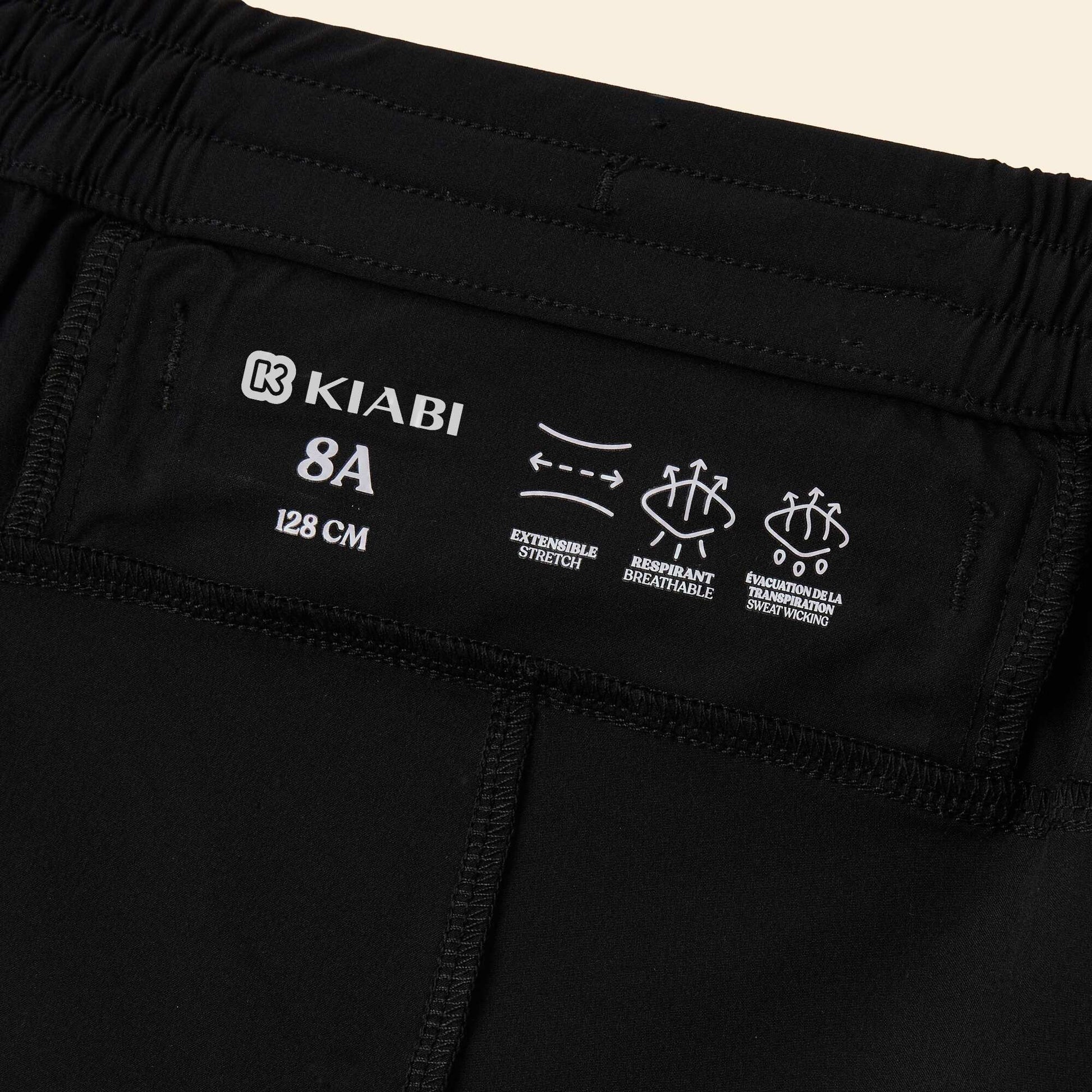 Sports shorts with zipped back pocket BLACK